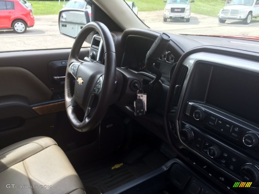 2014 Silverado 1500 LTZ Double Cab 4x4 - Victory Red / Cocoa/Dune photo #6