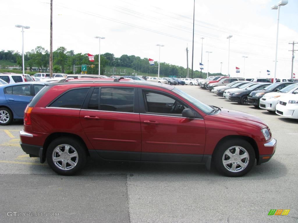 2004 Pacifica AWD - Inferno Red Pearl / Light Taupe photo #8