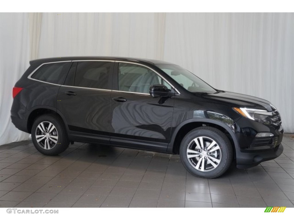 2016 Pilot EX-L - Crystal Black Pearl / Gray photo #5