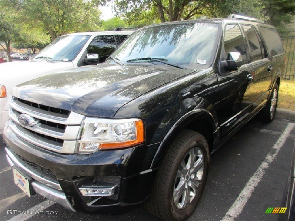 2015 Expedition EL Platinum - Tuxedo Black Metallic / Platinum Brunello photo #2