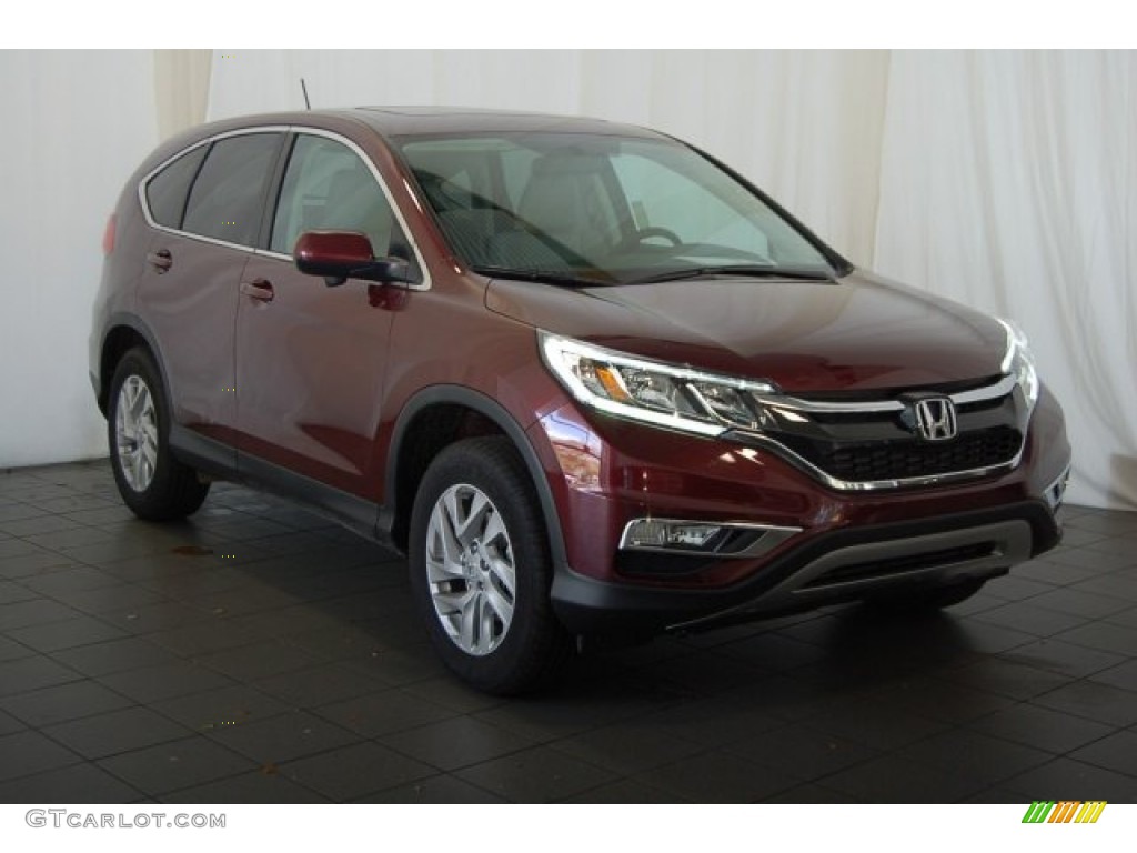 2015 CR-V EX - Basque Red Pearl II / Gray photo #2