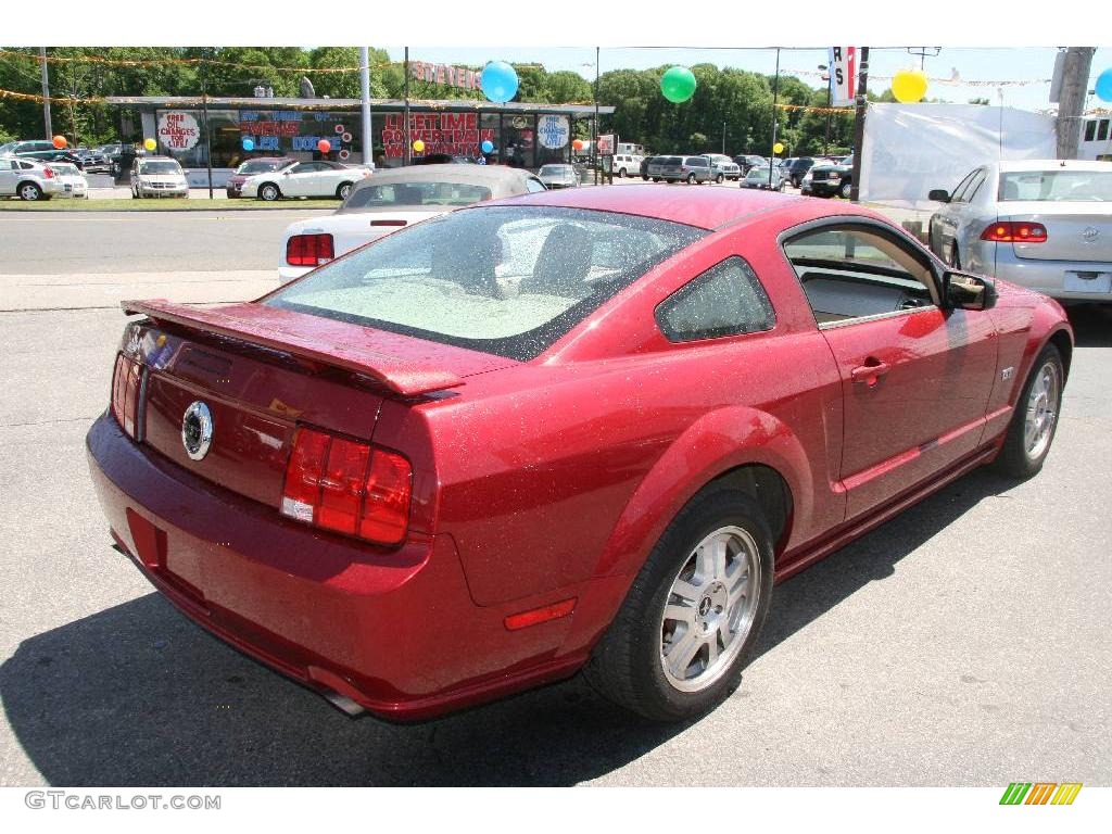 2007 Mustang GT Premium Coupe - Redfire Metallic / Medium Parchment photo #5