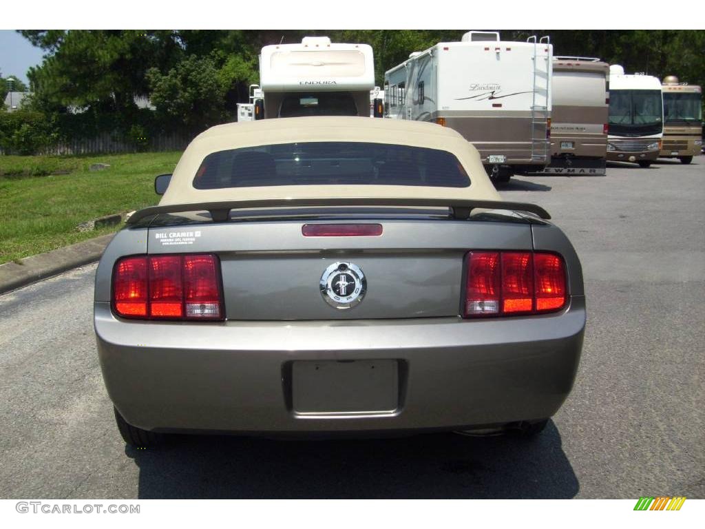 2005 Mustang V6 Deluxe Convertible - Mineral Grey Metallic / Medium Parchment photo #4