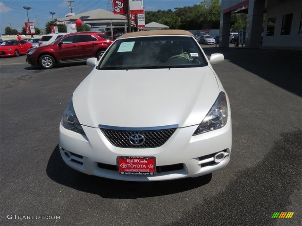 2008 Solara SE V6 Convertible - Blizzard White Pearl / Ivory photo #3