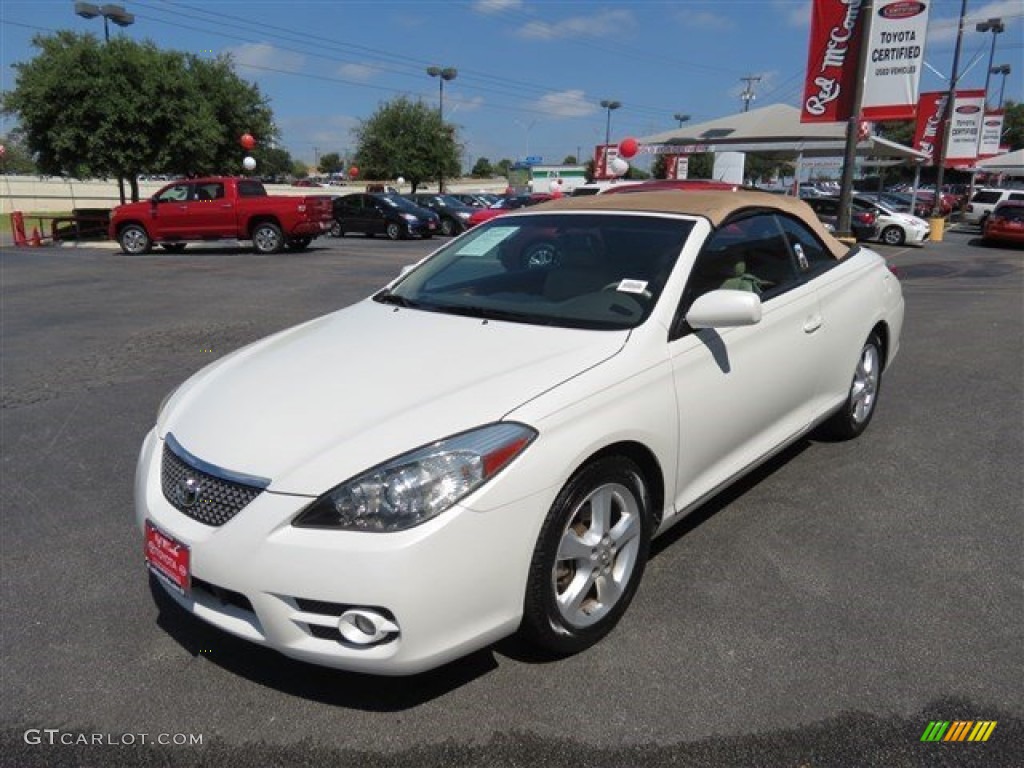 2008 Solara SE V6 Convertible - Blizzard White Pearl / Ivory photo #4