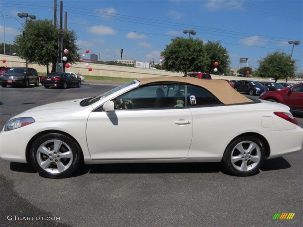 2008 Solara SE V6 Convertible - Blizzard White Pearl / Ivory photo #5