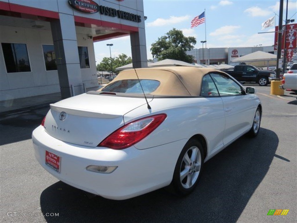 2008 Solara SE V6 Convertible - Blizzard White Pearl / Ivory photo #8