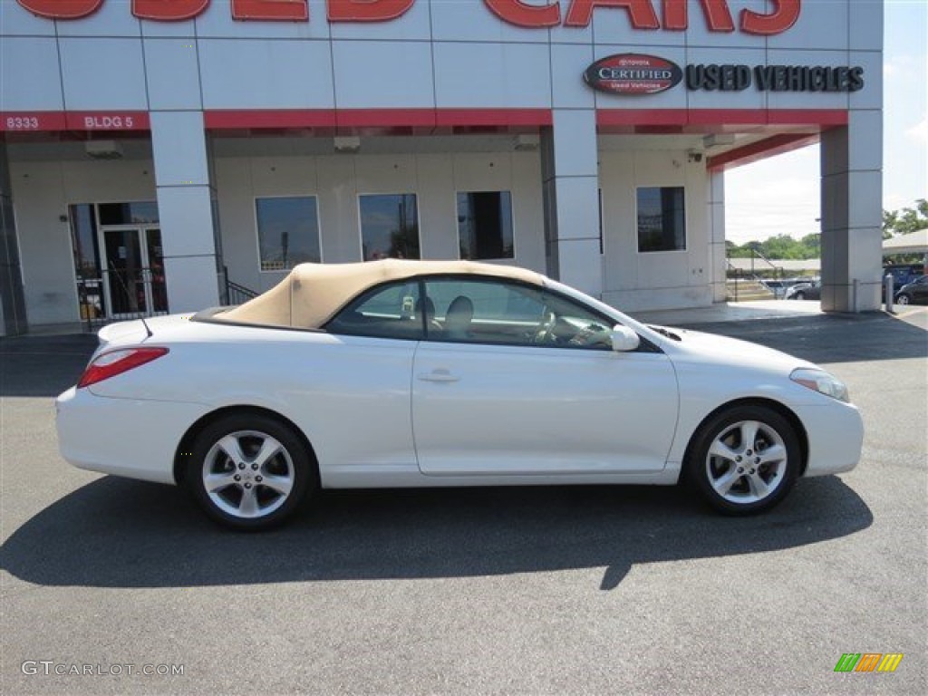 2008 Solara SE V6 Convertible - Blizzard White Pearl / Ivory photo #9