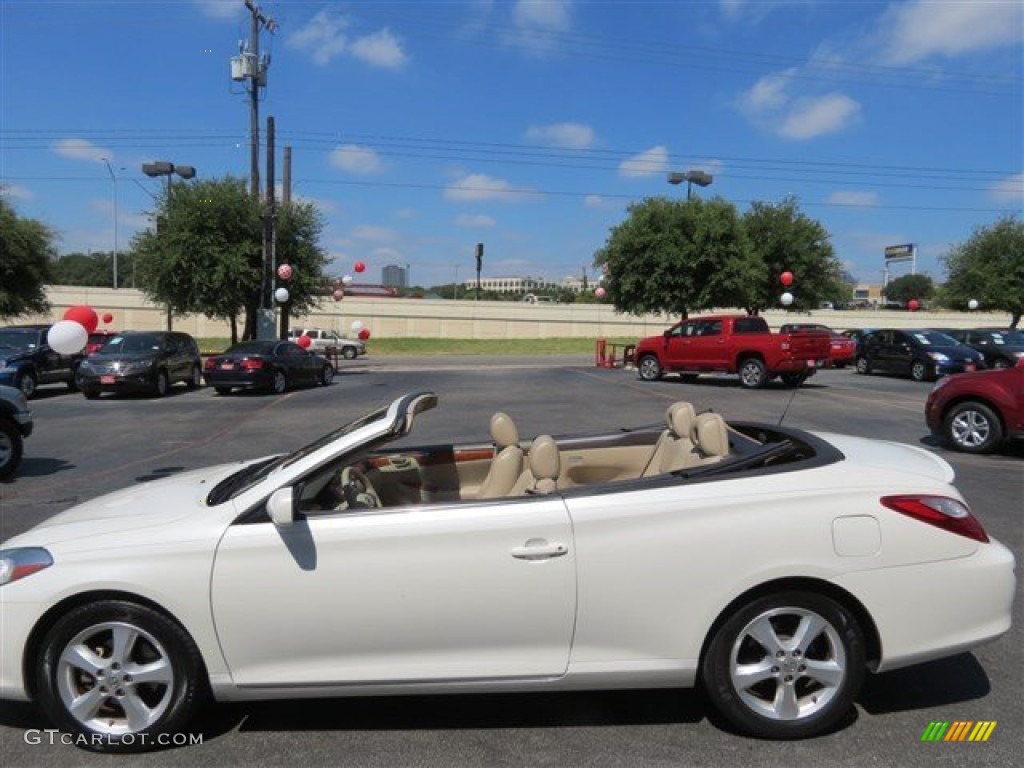 2008 Solara SE V6 Convertible - Blizzard White Pearl / Ivory photo #24