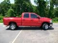 2008 Flame Red Dodge Ram 1500 Big Horn Edition Quad Cab 4x4  photo #2