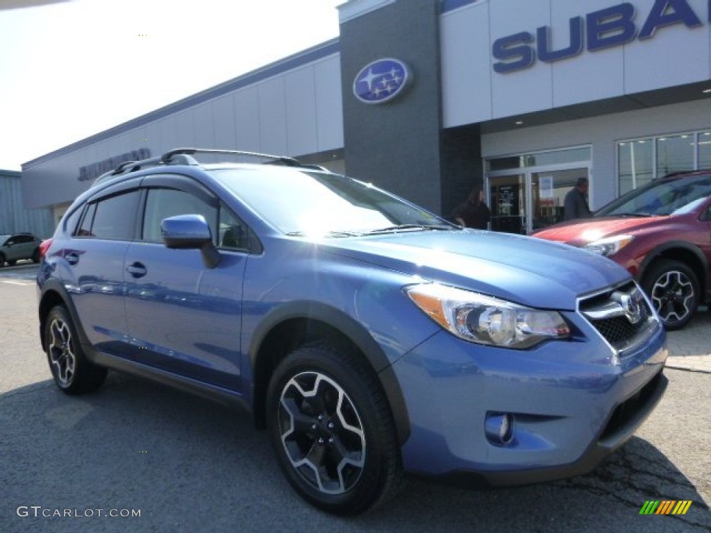 2014 XV Crosstrek 2.0i Premium - Quartz Blue Pearl / Ivory photo #1