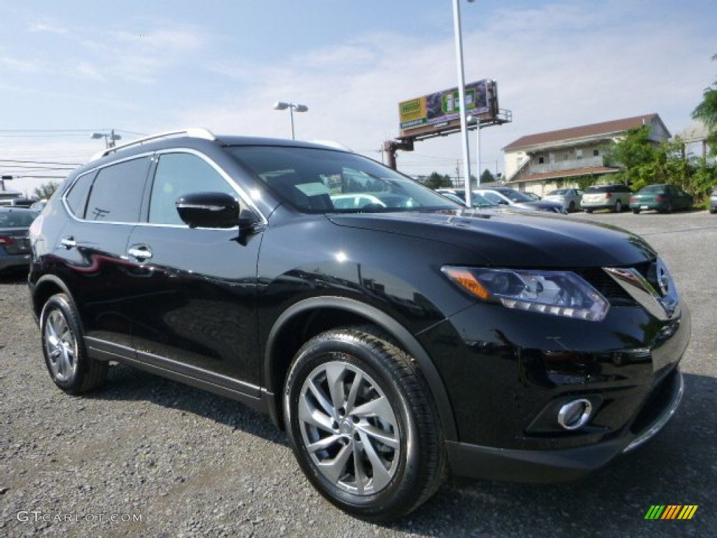 2015 Rogue SL AWD - Super Black / Charcoal photo #1
