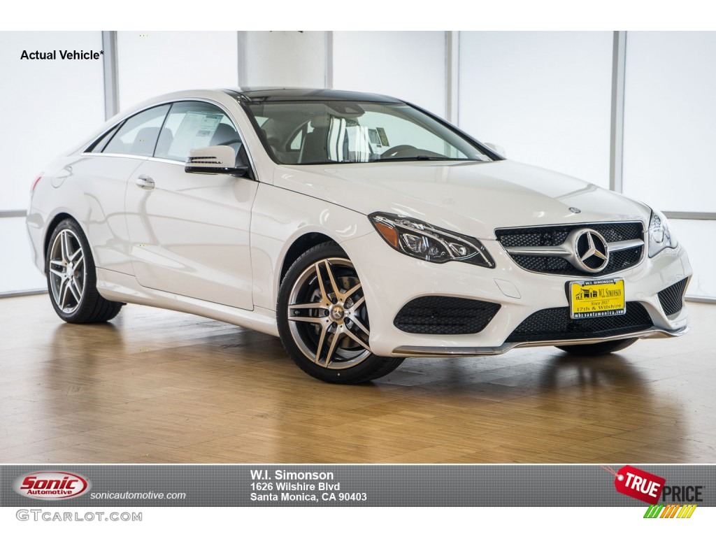 2016 E 400 Coupe - Polar White / Espresso Brown/Silk Beige photo #1