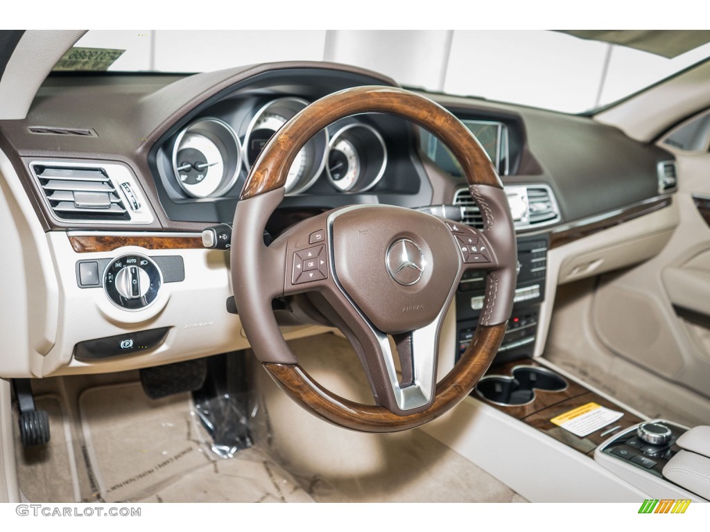 2016 Mercedes-Benz E 400 Cabriolet Silk Beige/Espresso Brown Dashboard Photo #106232539