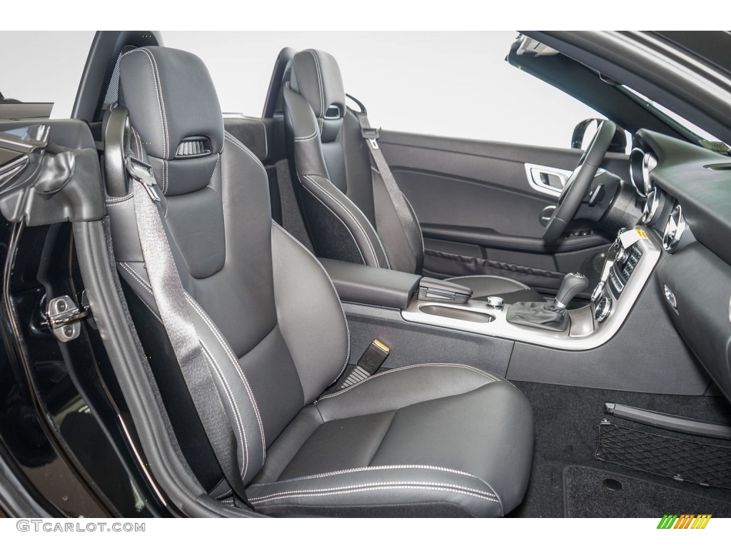 Black Interior 2016 Mercedes-Benz SLK 350 Roadster Photo #106233055