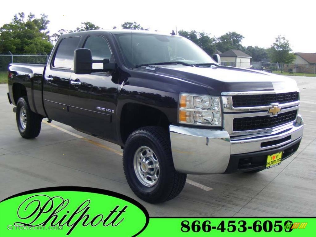 2008 Silverado 2500HD LT Z71 Crew Cab 4x4 - Dark Cherry Metallic / Ebony Black photo #1