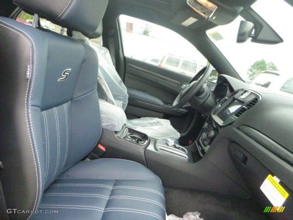 Black/Ambassador Blue Interior 2015 Chrysler 300 S AWD Photo #106234942
