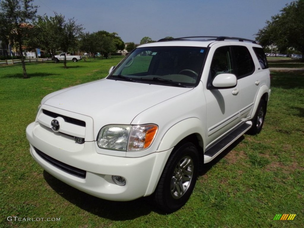 2007 Sequoia SR5 - Super White / Taupe photo #1