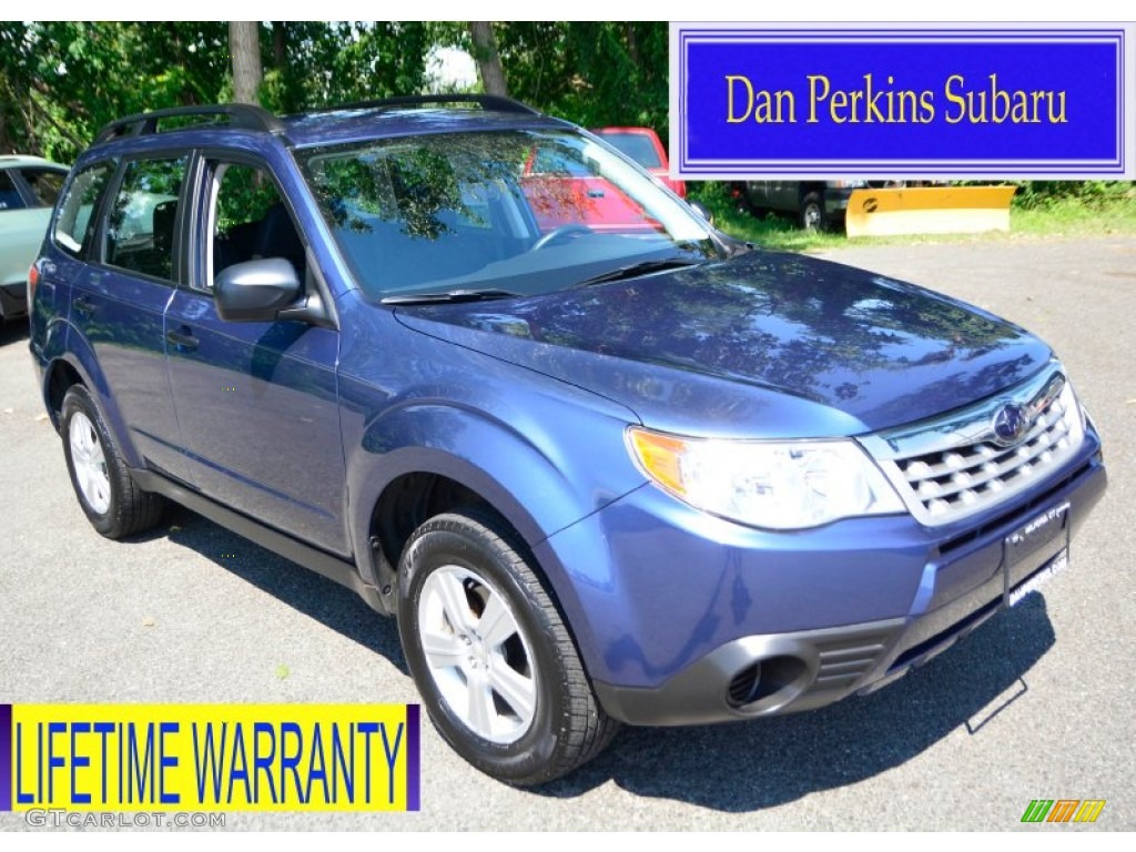 2011 Forester 2.5 X - Marine Blue Metallic / Black photo #1