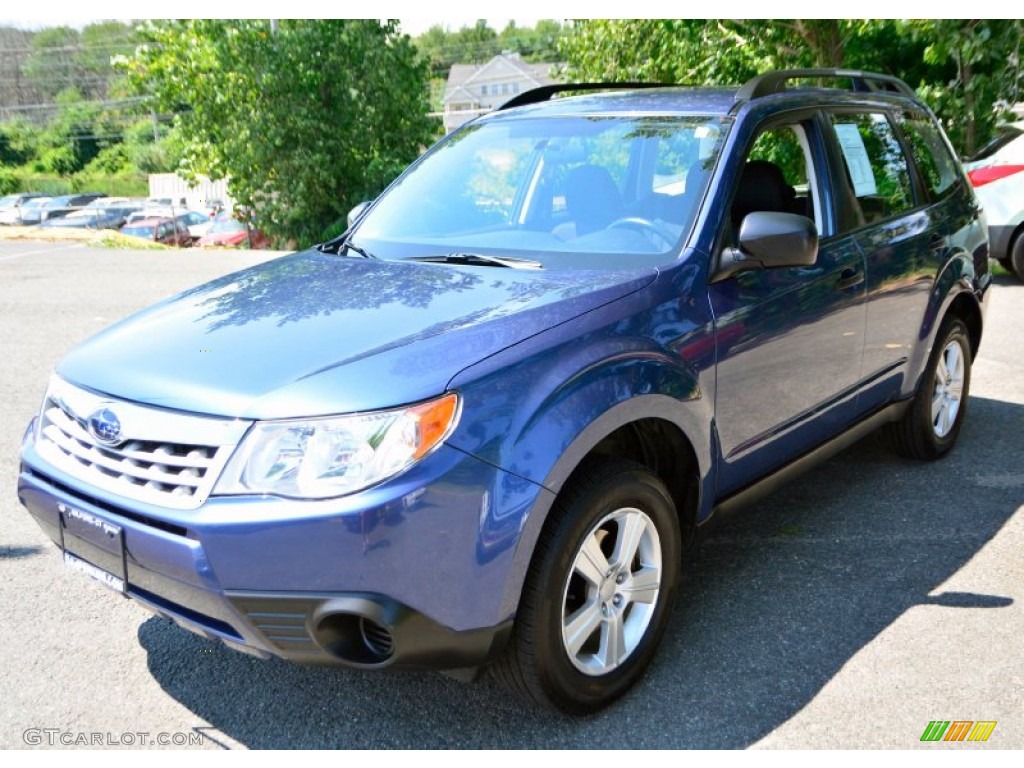 2011 Forester 2.5 X - Marine Blue Metallic / Black photo #3