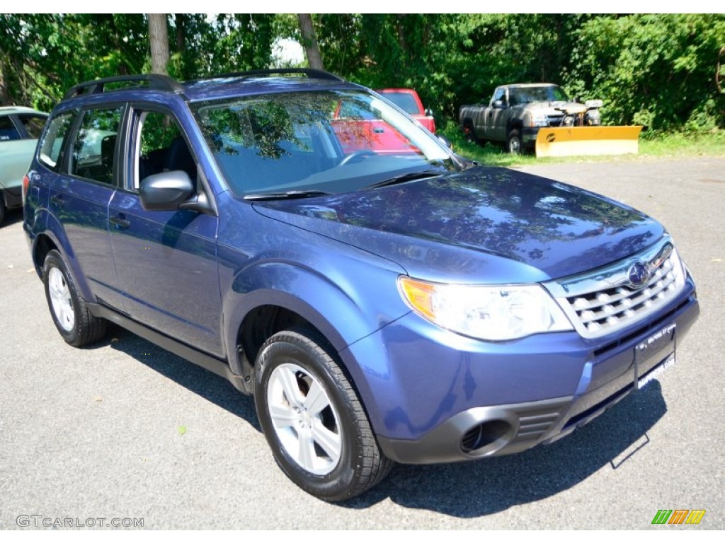 2011 Forester 2.5 X - Marine Blue Metallic / Black photo #4