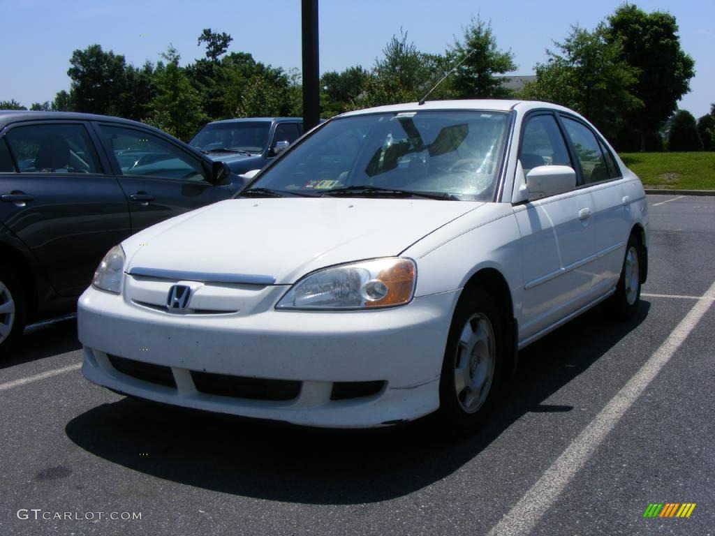 2003 Civic Hybrid Sedan - Taffeta White / Ivory photo #1