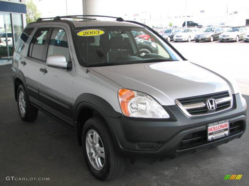 2003 CR-V EX 4WD - Satin Silver Metallic / Black photo #3