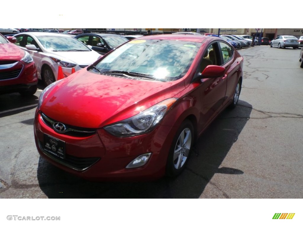 2013 Elantra GLS - Sparkling Ruby / Beige photo #3