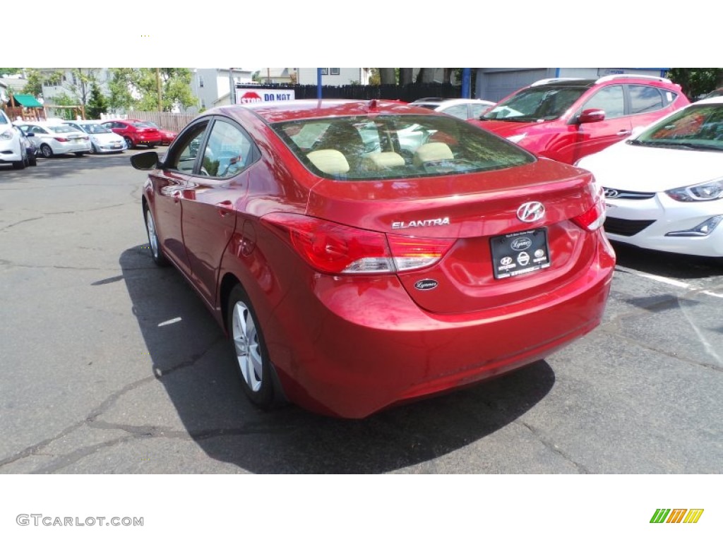 2013 Elantra GLS - Sparkling Ruby / Beige photo #4