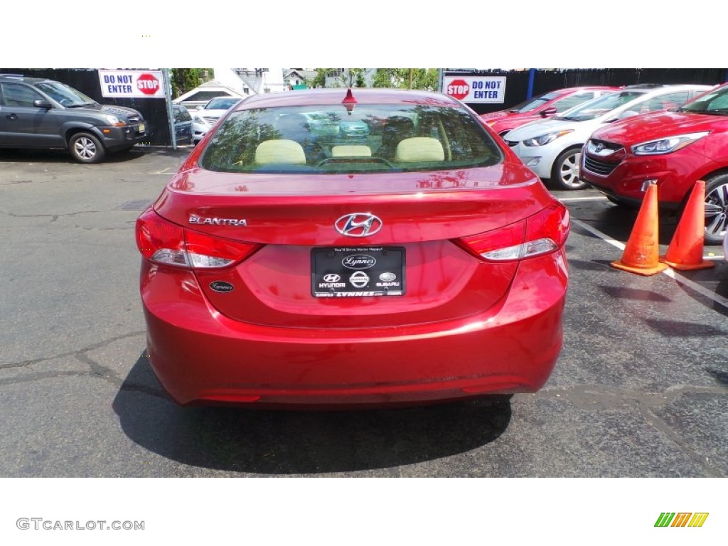 2013 Elantra GLS - Sparkling Ruby / Beige photo #5