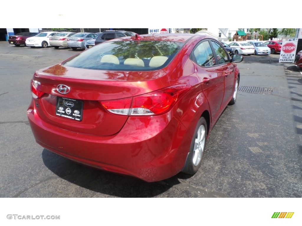 2013 Elantra GLS - Sparkling Ruby / Beige photo #6