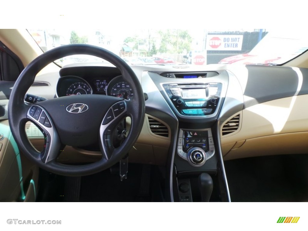 2013 Elantra GLS - Sparkling Ruby / Beige photo #11