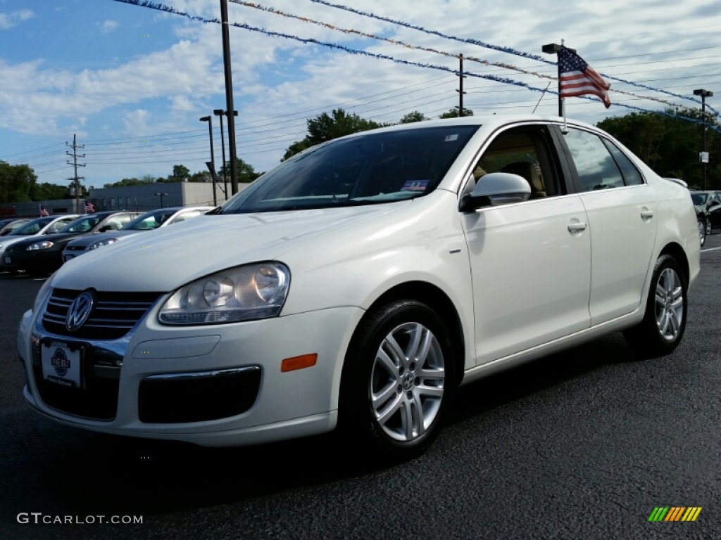 2007 Jetta Wolfsburg Edition Sedan - Campanella White / Pure Beige photo #1