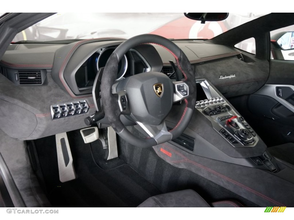 Nero Ade (Black) Interior 2015 Lamborghini Aventador LP700-4 Pirelli Edition Photo #106250352