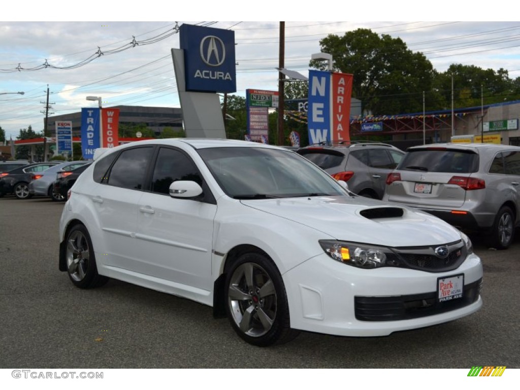 2008 Impreza WRX STi - Aspen White / Carbon Black/Graphite Gray Alcantara photo #1
