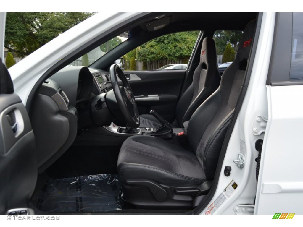 2008 Impreza WRX STi - Aspen White / Carbon Black/Graphite Gray Alcantara photo #12