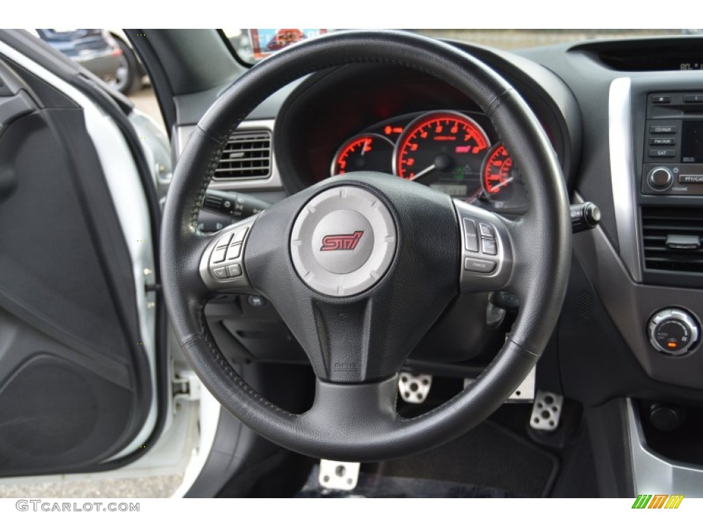 2008 Impreza WRX STi - Aspen White / Carbon Black/Graphite Gray Alcantara photo #17