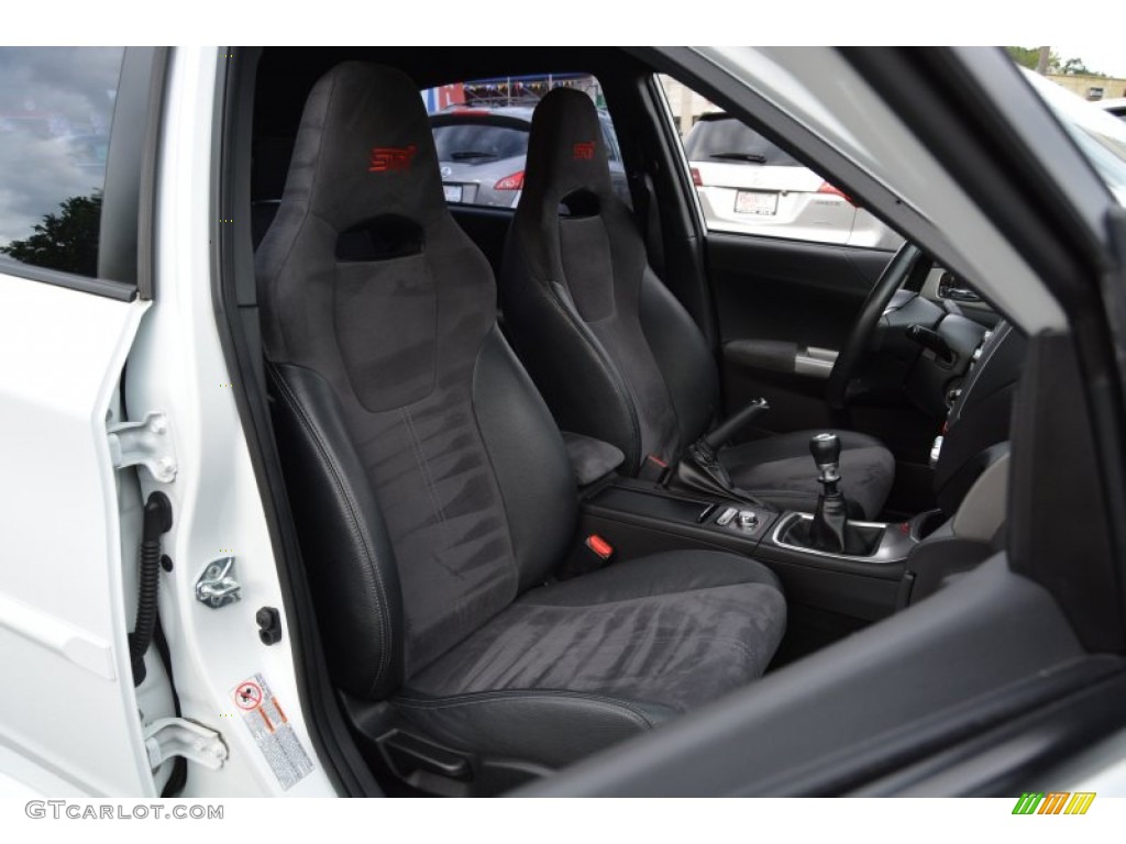 2008 Impreza WRX STi - Aspen White / Carbon Black/Graphite Gray Alcantara photo #28