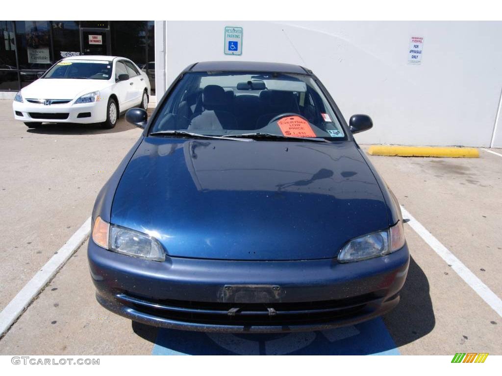 1995 Civic LX Sedan - Harvard Blue Pearl / Grey photo #2