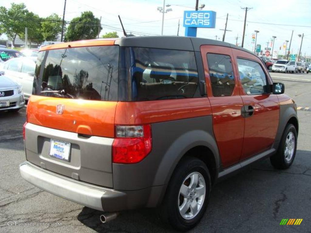 2005 Element EX - Sunset Orange Pearl / Black/Gray photo #4