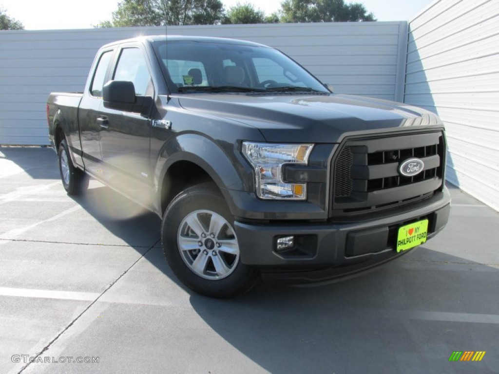 2015 F150 XL SuperCab - Magnetic Metallic / Medium Earth Gray photo #1