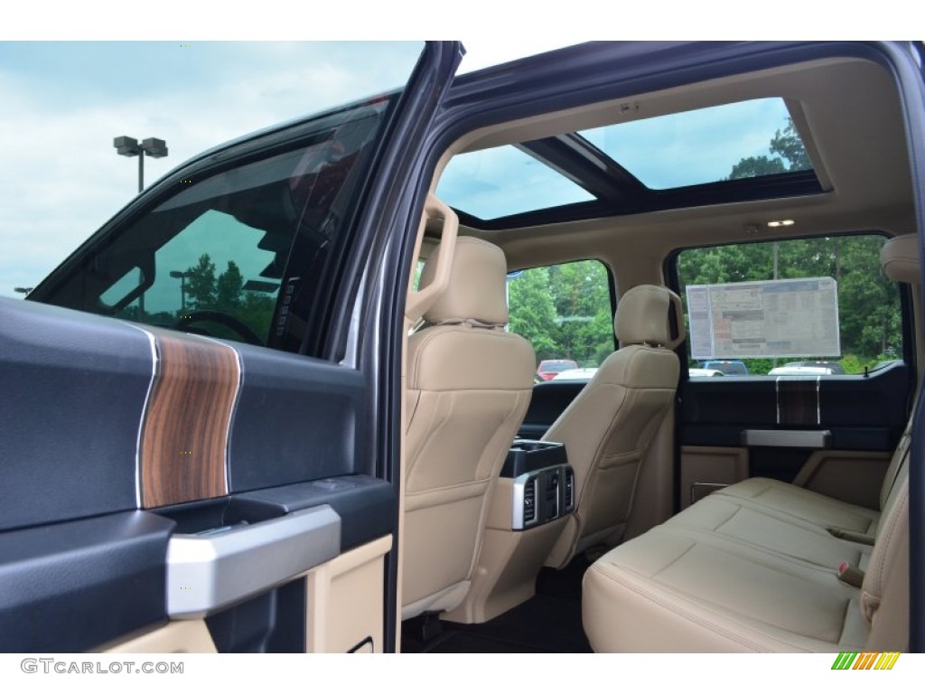 2015 F150 Lariat SuperCrew 4x4 - Magnetic Metallic / Medium Light Camel photo #13