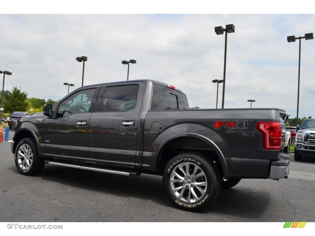 2015 F150 Lariat SuperCrew 4x4 - Magnetic Metallic / Medium Light Camel photo #33