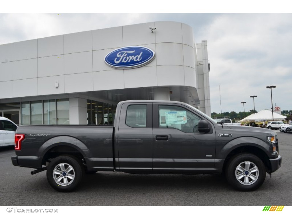 2015 F150 XL SuperCab - Magnetic Metallic / Medium Earth Gray photo #2