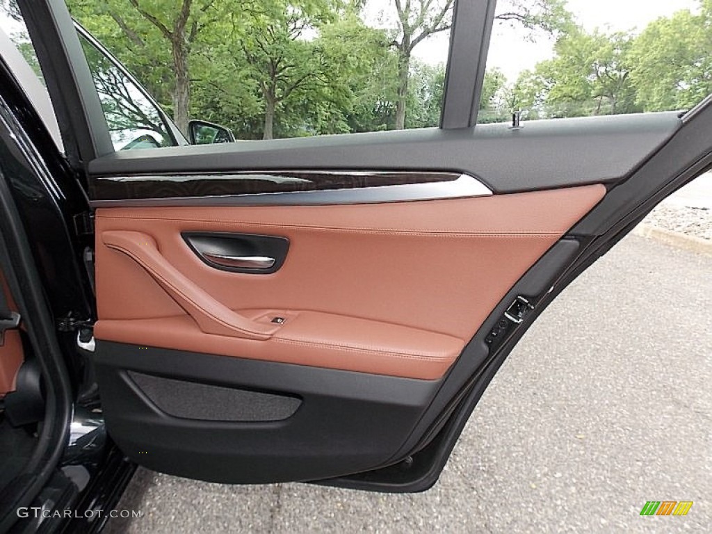 2013 BMW 5 Series 535i xDrive Sedan Cinnamon Brown Door Panel Photo #106257237