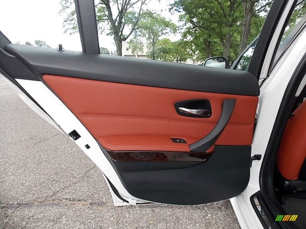 2009 BMW 3 Series 328xi Sedan Chestnut Brown Dakota Leather Door Panel Photo #106257939