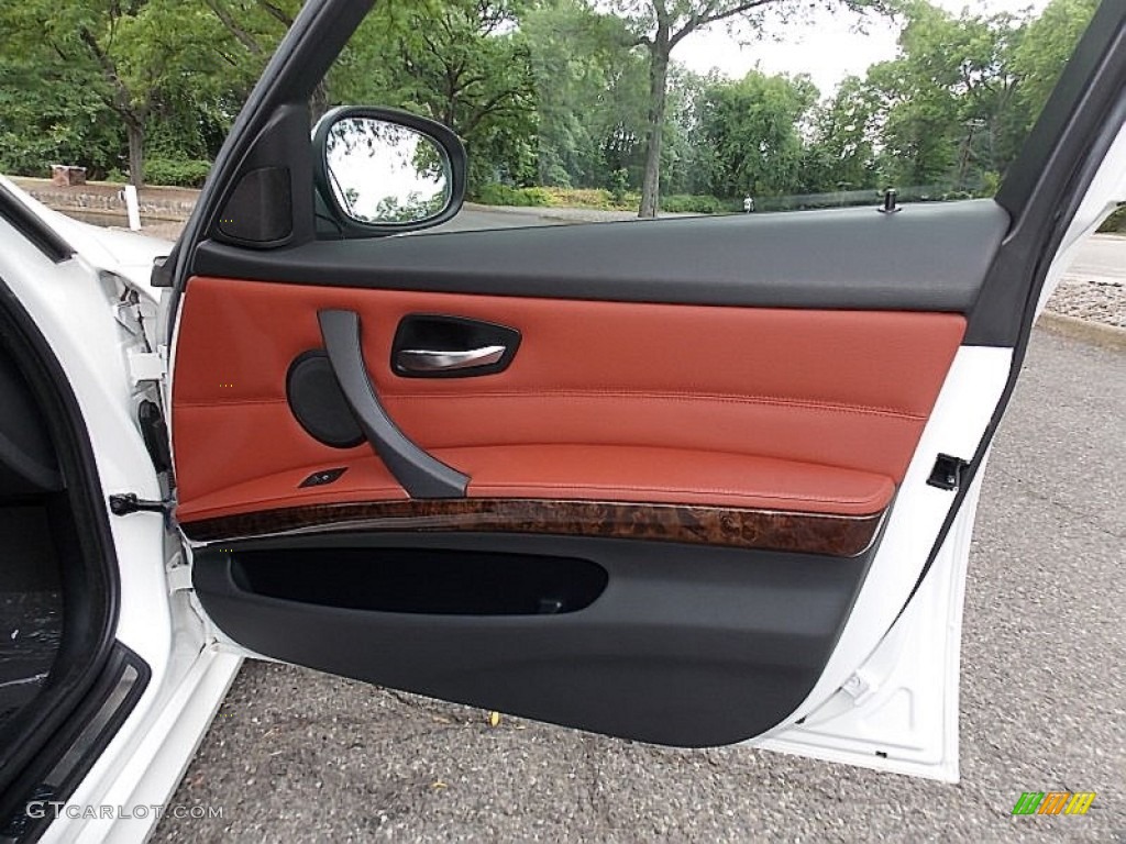 2009 BMW 3 Series 328xi Sedan Chestnut Brown Dakota Leather Door Panel Photo #106258017