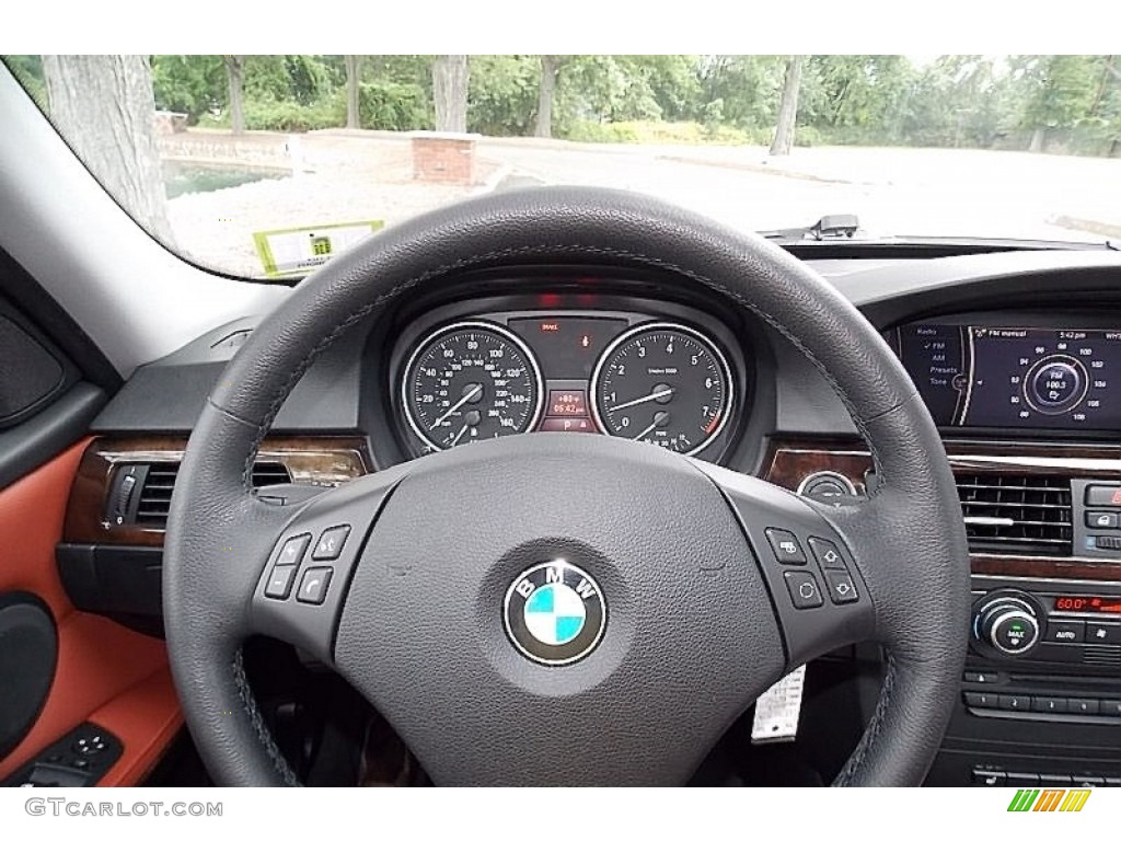 2009 BMW 3 Series 328xi Sedan Chestnut Brown Dakota Leather Steering Wheel Photo #106258263