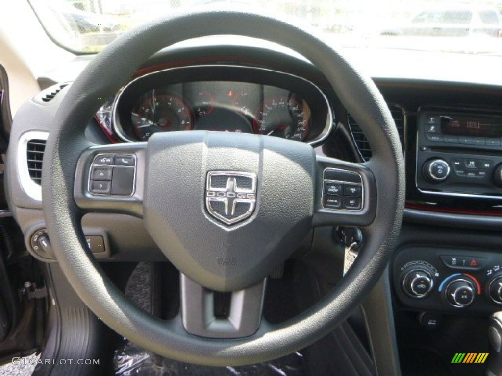 2016 Dodge Dart SXT Black Steering Wheel Photo #106258505