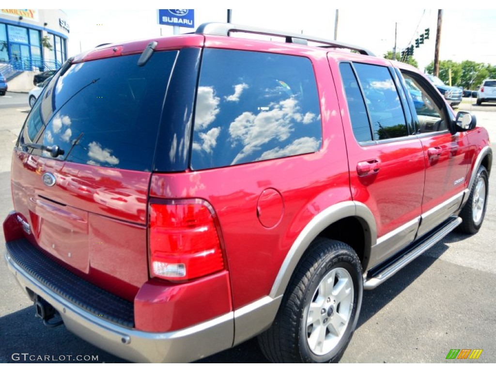 2004 Explorer Eddie Bauer 4x4 - Redfire Metallic / Medium Parchment photo #6